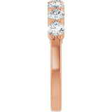 14K Gold Lab-Grown Diamond Seven-Stone Anniversary Band - Rose Gold - view 9