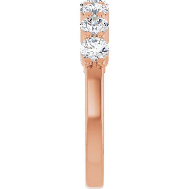 14K Gold Lab-Grown Diamond Seven-Stone Anniversary Band - Rose Gold - view 9
