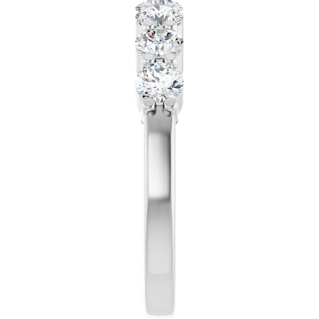 Platinum Lab-Grown Diamond Seven-Stone Anniversary Band - view 9