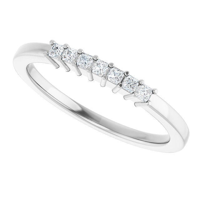 Platinum Lab-Grown Diamond Seven-Stone Anniversary Band - view 10
