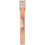 14K Gold Lab-Grown Diamond Seven-Stone Anniversary Band - Rose Gold - view 9