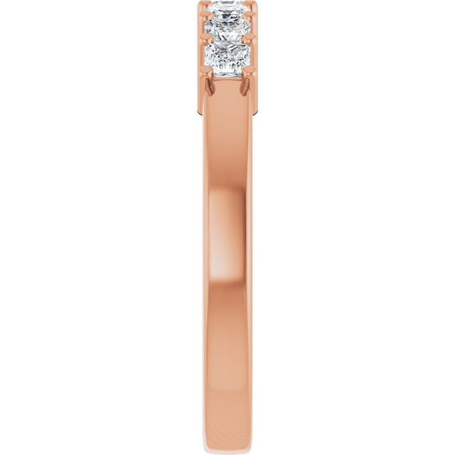 14K Gold Lab-Grown Diamond Seven-Stone Anniversary Band - Rose Gold - view 9