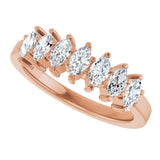14K Gold Lab-Grown Diamond Seven-Stone Anniversary Band - Rose Gold - view 10