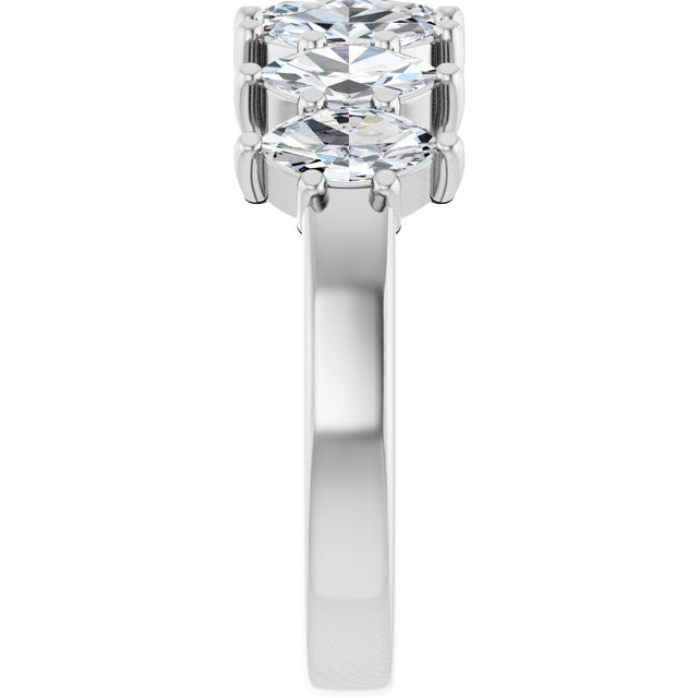 Platinum Lab-Grown Diamond Seven-Stone Anniversary Band - view 9