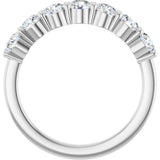 Platinum Lab-Grown Diamond Seven-Stone Anniversary Band - view 7