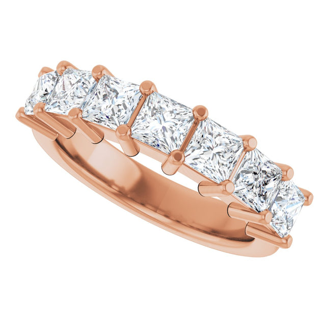 14K Gold Lab-Grown Diamond Seven-Stone Anniversary Band - Rose Gold - view 10