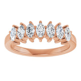 14K Gold Lab-Grown Diamond Seven-Stone Anniversary Band - Rose Gold - view 8