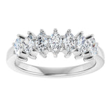 Platinum Lab-Grown Diamond Seven-Stone Anniversary Band - view 8