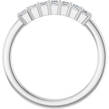 Platinum Lab-Grown Diamond Seven-Stone Anniversary Band - view 7