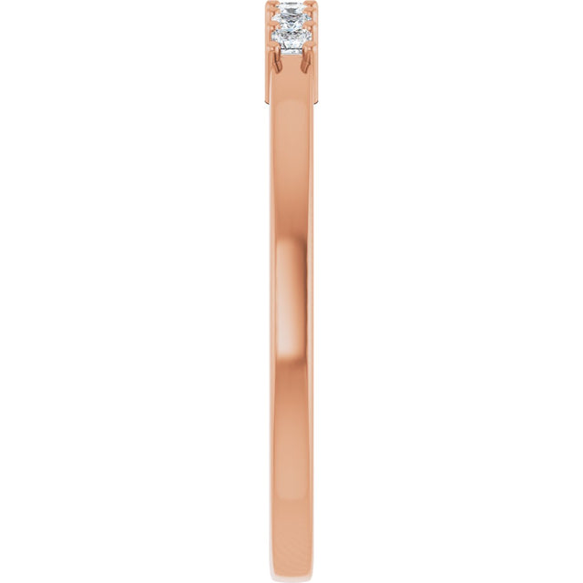 14K Gold Lab-Grown Diamond Seven-Stone Anniversary Band - Rose Gold - view 9