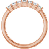14K Gold Lab-Grown Diamond Seven-Stone Anniversary Band - Rose Gold - view 7
