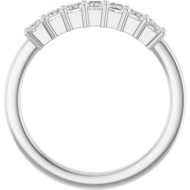 Platinum Lab-Grown Diamond Seven-Stone Anniversary Band - view 7