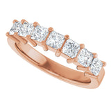 14K Gold Lab-Grown Diamond Seven-Stone Anniversary Band - Rose Gold - view 10