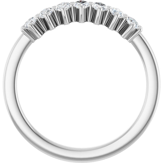 Platinum Lab-Grown Diamond Seven-Stone Anniversary Band - view 7