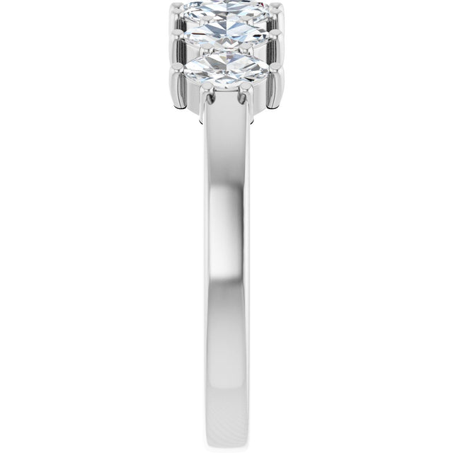Platinum Lab-Grown Diamond Seven-Stone Anniversary Band - view 9