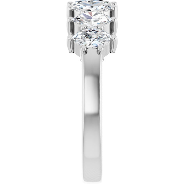 Platinum Lab-Grown Diamond Seven-Stone Anniversary Band - view 9