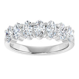 Platinum Lab-Grown Diamond Seven-Stone Anniversary Band - view 8
