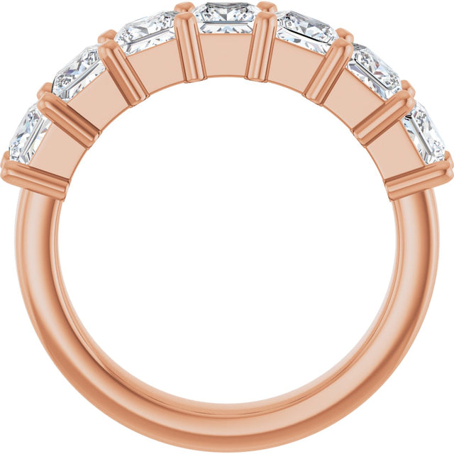 14K Gold Lab-Grown Diamond Seven-Stone Anniversary Band - Rose Gold - view 7