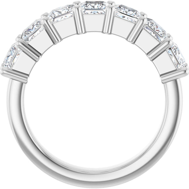 Platinum Lab-Grown Diamond Seven-Stone Anniversary Band - view 7