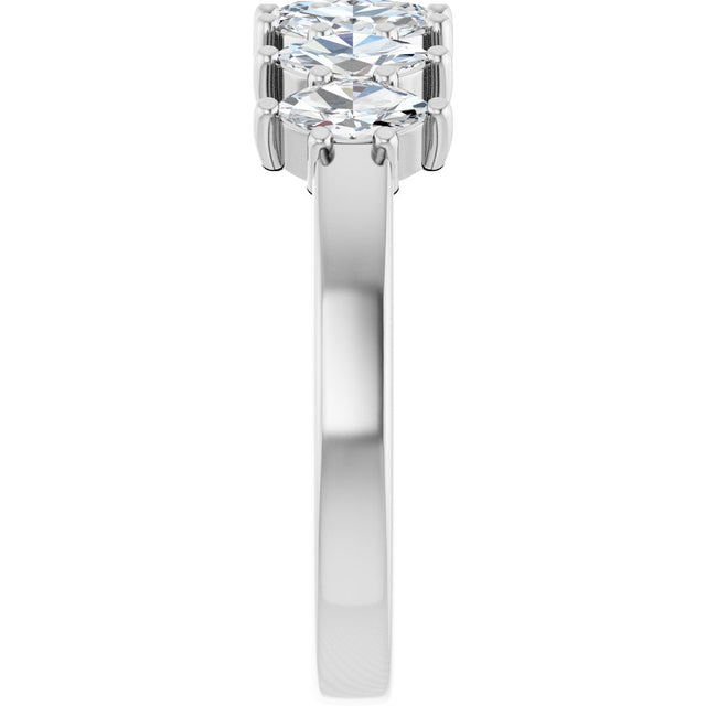 Platinum Lab-Grown Diamond Seven-Stone Anniversary Band - view 9