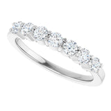 Platinum Lab-Grown Diamond Seven-Stone Anniversary Band - view 10