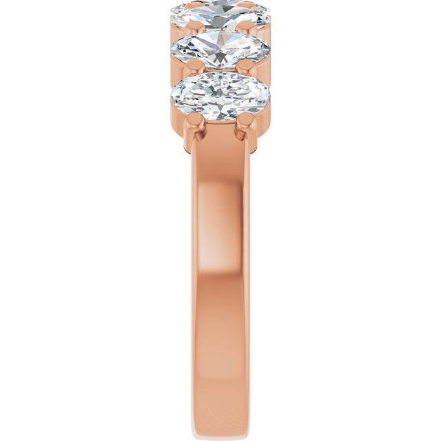 14K Gold Lab-Grown Diamond Seven-Stone Anniversary Band - Rose Gold - view 9