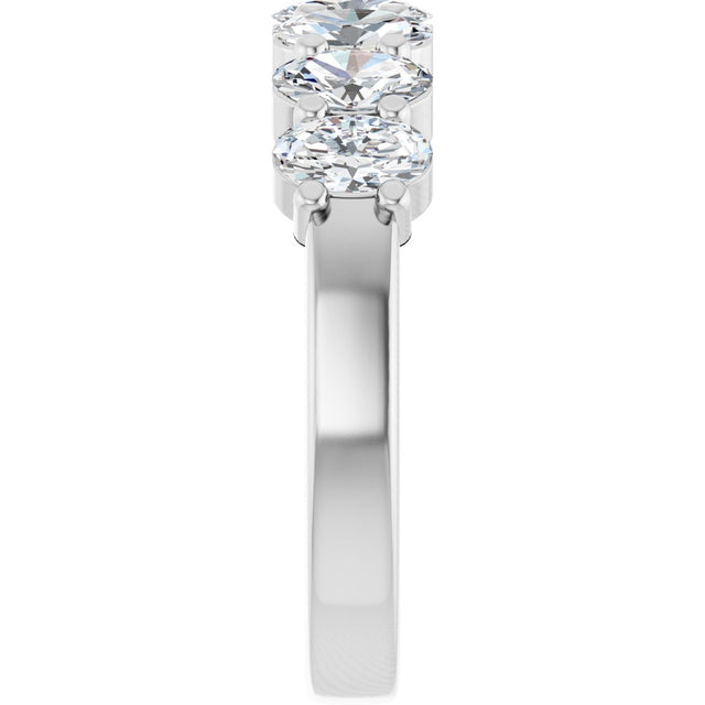 Platinum Lab-Grown Diamond Seven-Stone Anniversary Band - view 9