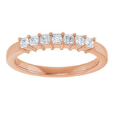 14K Gold Lab-Grown Diamond Seven-Stone Anniversary Band - Rose Gold - view 8