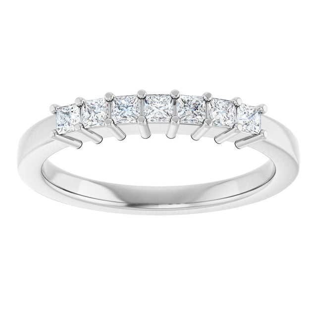 Platinum Lab-Grown Diamond Seven-Stone Anniversary Band - view 8