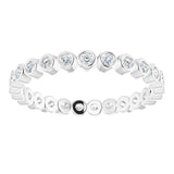 Platinum Round Natural Diamond Eternity Band – 1.5 mm Stones - view 3