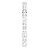 Platinum Round Natural Diamond Eternity Band – 1.5 mm Stones - view 4