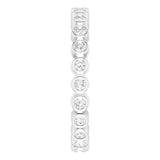 Platinum Round Natural Diamond Eternity Band – 1.5 mm Stones - view 5