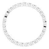 Platinum Round Natural Diamond Eternity Band – 1.5 mm Stones - view 2