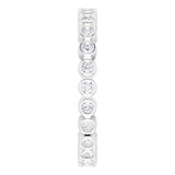 Platinum Round Natural Diamond Eternity Band – 1.5 mm Stones - view 4