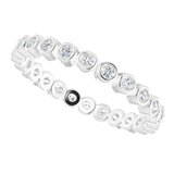 Platinum Round Natural Diamond Eternity Band – 1.5 mm Stones - view 5