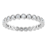 Platinum Round Natural Diamond Eternity Band – 1.5 mm Stones - view 3