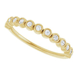 14K Gold Round Lab-Grown Diamond Bezel-Set Anniversary Band – .08–1/5 CTW - Yellow Gold - view 4