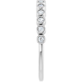 Platinum Round Natural Diamond Bezel-Set Anniversary Band – .07–1 1/2 CTW - view 3