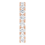 14K Gold Round Lab-Grown Diamond Shared Split-Prong Eternity Band – 3 mm Stones - Rose Gold - view 4