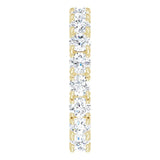 14K Gold Round Lab-Grown Diamond Shared Split-Prong Eternity Band – 3 mm Stones - Yellow Gold - view 4