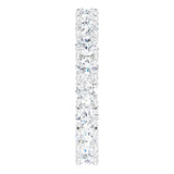 14K Gold Round Lab-Grown Diamond Shared Split-Prong Eternity Band – 3 mm Stones - White Gold - view 4