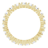 14K Gold Round Lab-Grown Diamond Shared Split-Prong Eternity Band – 3 mm Stones - Yellow Gold - view 2