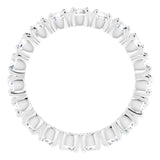 14K Gold Round Lab-Grown Diamond Shared Split-Prong Eternity Band – 3 mm Stones - White Gold - view 2