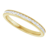 14K Gold Round Lab-Grown Diamond Channel-Set Anniversary Band – 1/5 CTW - Yellow Gold - view 5