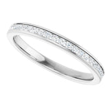 Platinum Round Lab-Grown Diamond Channel-Set Anniversary Band – 1/5 CTW - view 5