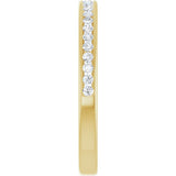 14K Gold Round Lab-Grown Diamond Channel-Set Anniversary Band – 1/5 CTW - Yellow Gold - view 4