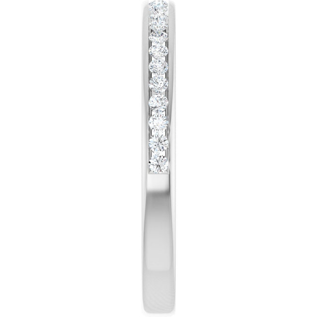 Platinum Round Natural Diamond Channel-Set Anniversary Band – 1/5 CTW - view 4