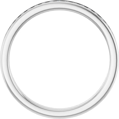 Platinum Round Lab-Grown Diamond Channel-Set Anniversary Band – 1/5 CTW - view 2