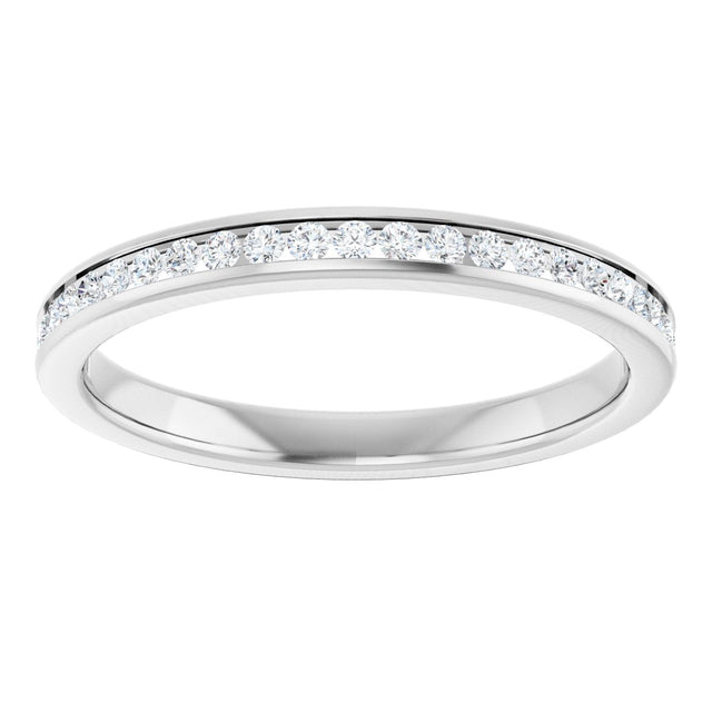 Platinum Round Lab-Grown Diamond Channel-Set Anniversary Band – 1/5 CTW - view 3