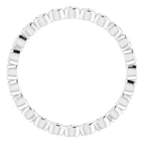 Platinum Round Natural Diamond Eternity Band – 1.5 mm Stones - view 2
